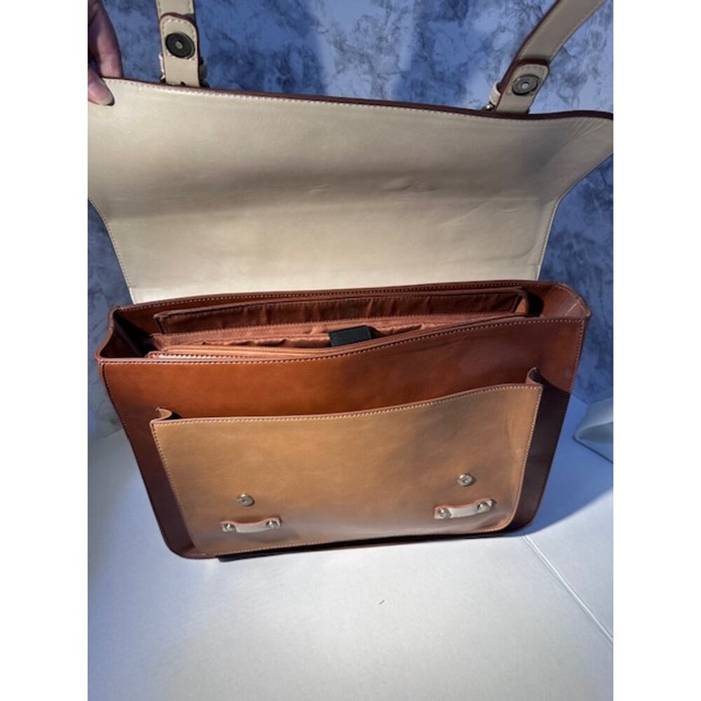 NWT Ecosusi Tri‑Color 3‑in‑1 Briefcase Convertible Shoulder Bag Backpack Work - Picture 7 of 12